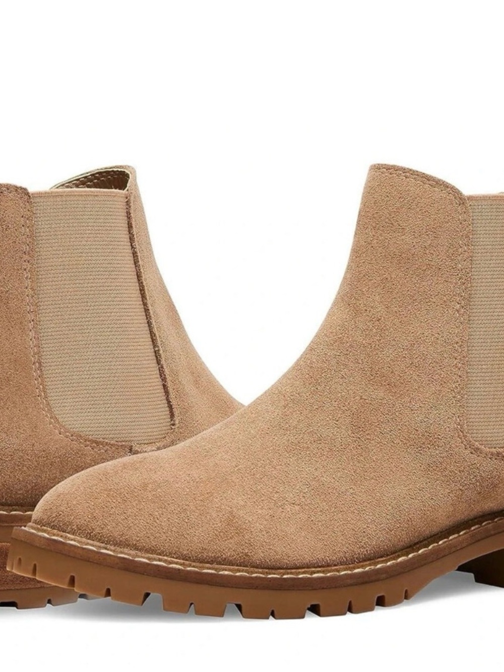 Steve Madden Tan Suede Leopold 01S1 ankle Chelsea Boots size 7.5 NWT